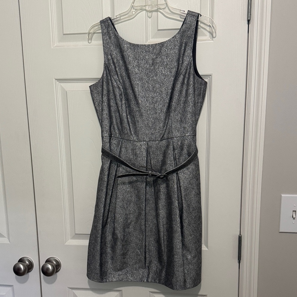 White House Black Market Shimmering Gray Mini Dress